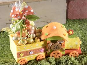 Vente en gros Porte-bonbons en tissu train de Pâqu