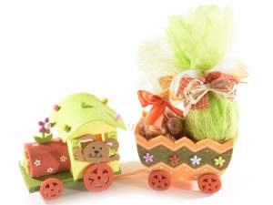 Ingrosso Pasqua treno porta dolci panno