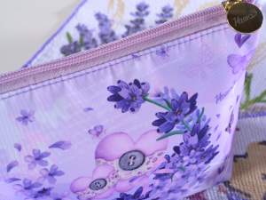 ingrosso astuccio pochette trucchi lavanda