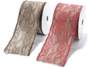 Wholesale jute lace wedding favor ribbon
