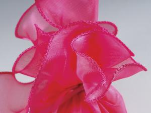 Tulle favor organza seda fucsia al por mayor