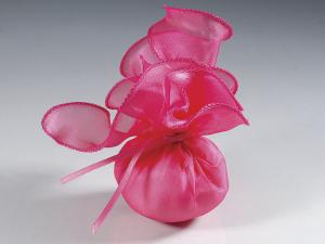 Vente en gros Tulle Favor Organza Soie Fuchsia