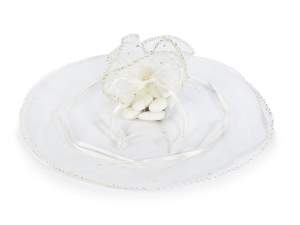 Grossista tulle bomboniere organza crema brillanti