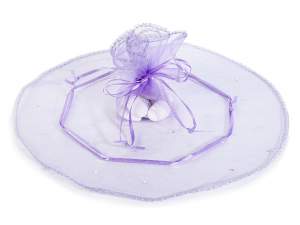 Grossisti tulle bomboniera organza lilla