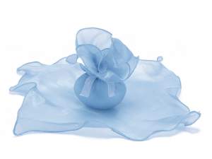 Ingrosso tulle organza seta azzurro