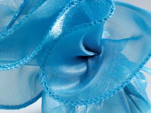 Ingrosso tulle organza seta azzurro