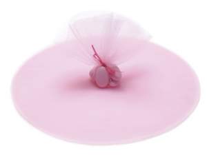 Ingrosso tulle classico bomboniera rosa