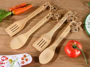 ingrosso cucchiaio mestolo legno spatola cucina
