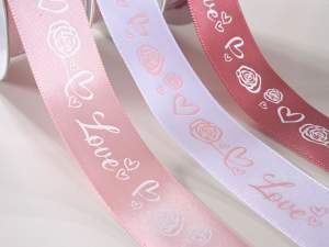 Valentine's day satin ribbons wholesaler