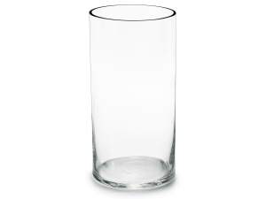 Grossiste de vase cylindrique en verre transparent