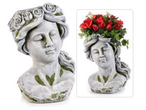 Vase visage en pierre en gros