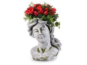 Vase visage en pierre en gros