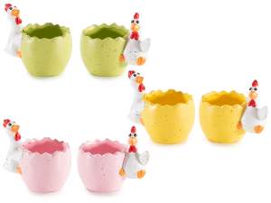 vente en gros pot d'oeufs de poule couleur Pâques
