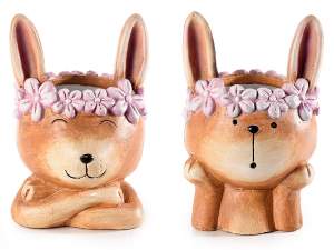 Grossiste vase lapin en terre cuite