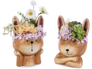 Grossiste vase lapin en terre cuite