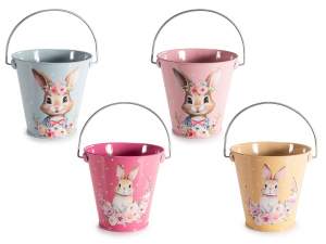 seau de lapin de Pâques en gros