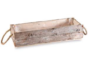 ingrosso cestino vaso legno rettangolare