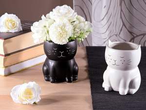 ingrosso vaso gatto ceramica