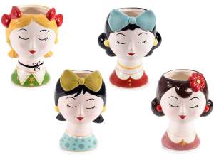 ingrosso vasi ceramica volto donna