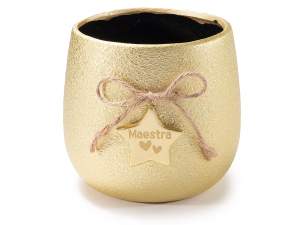 ingrosso vaso oro natale stella Maestra