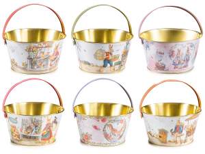 ingrosso vaso pasqua conigli secchiello