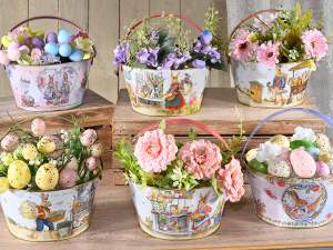 ingrosso vaso pasqua conigli secchiello