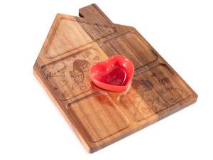 ingrosso vassoio tagliere legno acacia casetta
