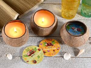 Velas de coco al por mayor producidas
