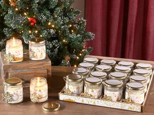Velas navideñas en tarro de cristal al por mayor