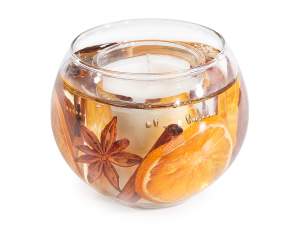 Vela al por mayor de naranja, canela y clavo