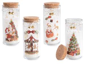 Vela perfumada en tarro de cristal con tapa de corcho