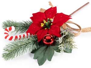wholesale sprig of poinsettia pick