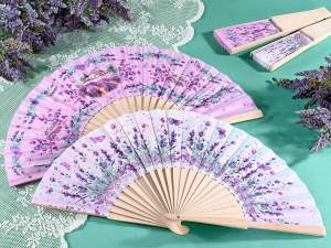 ingrosso ventaglio lavanda pieghevole