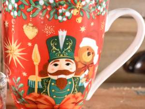 wholesale vintage christmas mugs nutcracker teddy