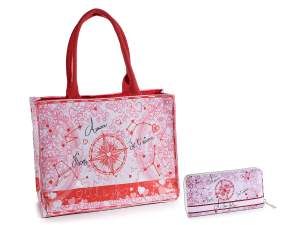 Wholesale fashion women bags tote bag wallet set