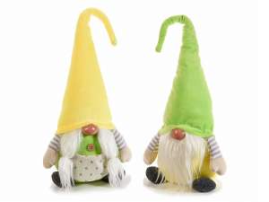 Spring forest gnome in padded fabric