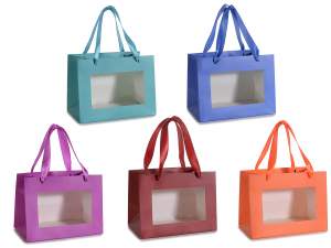 Wholesale colorful window paper gift bags