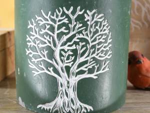 Wholesale concrete vases with tree of life decorat