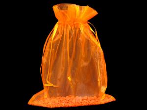 Wholesale flame orange organza bag