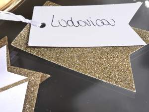 Wholesale glitter paper tag label