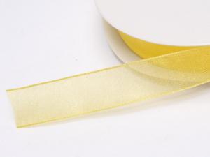 Wholesale lemon yellow organza ribbon