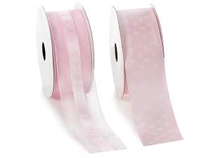 Wholesale organza satin ribbon with flowers