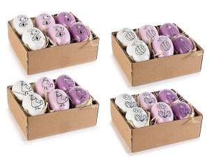 Wholesale purple pink colored easter eggs