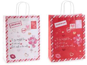Large paper bag/envelope with Valentine's Day print