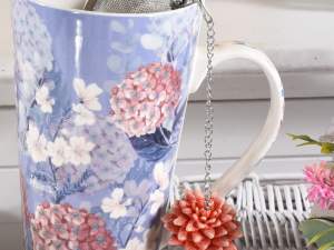 Wholesaler of porcelain cups with flower decoratio