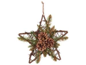 wholesale star garland pine cones