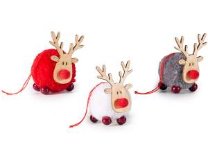 Wholesale reindeer wood chenille hanging