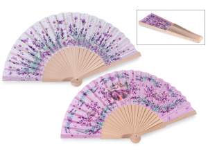 wholesale folding lavender fan