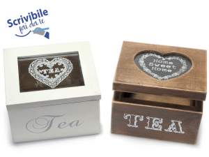 Wooden tea spice box