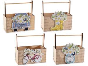 Wholesaler wooden basket decoration relief